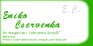 eniko cservenka business card